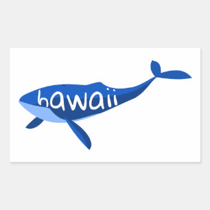Hawaii Whale Rechteckiger Aufkleber