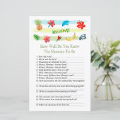 Hawaii Wie gut kennen Sie das Baby-Duschspiel? (Stehend Vorderseite)