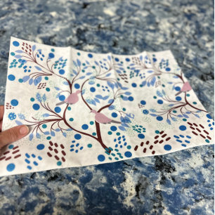 Hawaii Wildlife Birds Abstrakt Floral Tropical Seidenpapier