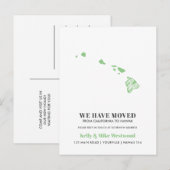 HAWAII Wir haben neue Adresse Neue Zuhause verscho Postkarte (Vorne/Hinten)