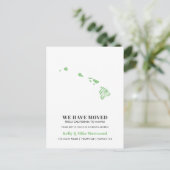 HAWAII Wir haben neue Adresse Neue Zuhause verscho Postkarte (Stehend Vorderseite)