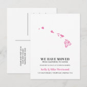 HAWAII Wir haben neue Adresse Neue Zuhause verscho Postkarte (Vorne/Hinten)
