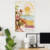 Hawaii - wo Träume beginnen Poster (Heimbüro)