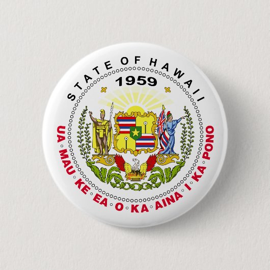Hawaii-Zeichen Button (Vorderseite)