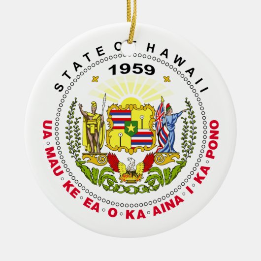 Hawaii-Zeichen Keramik Ornament (Vorne)