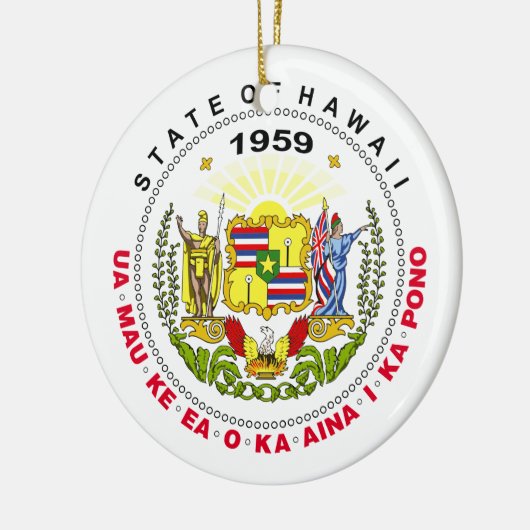 Hawaii-Zeichen Keramik Ornament (Links)