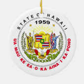 Hawaii-Zeichen Keramik Ornament (Hinten)