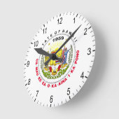 Hawaii-Zeichen Runde Wanduhr (Winkel)
