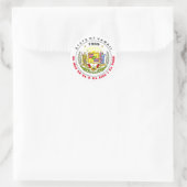 Hawaii-Zeichen Runder Aufkleber (Tasche)