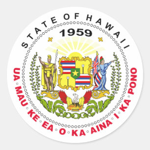 Hawaii-Zeichen Runder Aufkleber