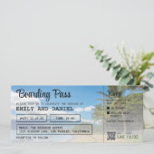 Hawaii Ziel Boarding Pass Wedding Einladung (Stehend Vorderseite)