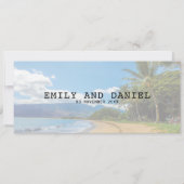Hawaii Ziel Boarding Pass Wedding Einladung (Rückseite)