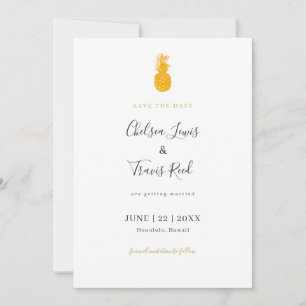 Hawaii Ziel Hochzeit Save the Date Ananas