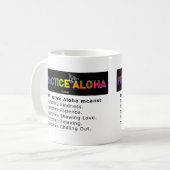Hawaii zu üben Aloha Shaka (Hang lose) Kaffee Kaffeetasse (Vorderseite Links)