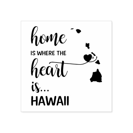Hawaii Zuhause ist das Herz Gummistempel (Prägung)