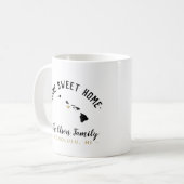 Hawaii Zuhause Sweet Zuhause Family Monogram Tasse (Vorderseite Links)