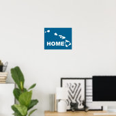 Hawaii Zuhause weg vom Staat-Poster-Zeichen Poster (Heimbüro)