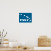 Hawaii Zuhause weg vom Staat-Poster-Zeichen Poster (Küche)