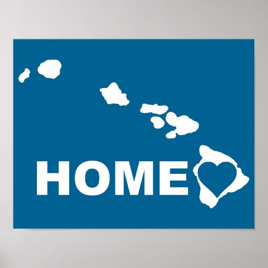 Hawaii Zuhause weg vom Staat-Poster-Zeichen Poster (Vorne)