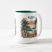 Hawaii Zweifarbige Tasse (VorderseiteRechts)