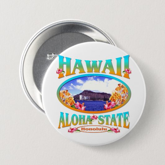 HawaiiAloha Staat Button (Vorne & Hinten)