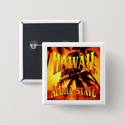 HawaiiAloha Staat Button (Vorne & Hinten)