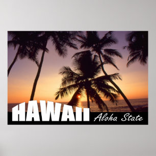 HawaiiAloha Staat USA-Reise-Plakat Poster