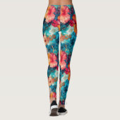 Hawaiian Alcohol Ink Leggings (Rückseite)