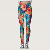 Hawaiian Alcohol Ink Leggings (Vorderseite)