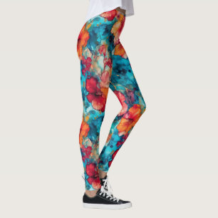 Hawaiian Alcohol Ink Leggings