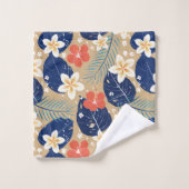 Hawaiian Aloha druckt tropisches Muster Badhandtuch Set (Waschlappen)