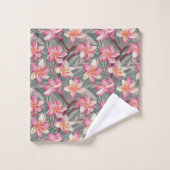 Hawaiian Aloha druckt tropisches Muster Badhandtuch Set (Waschlappen)