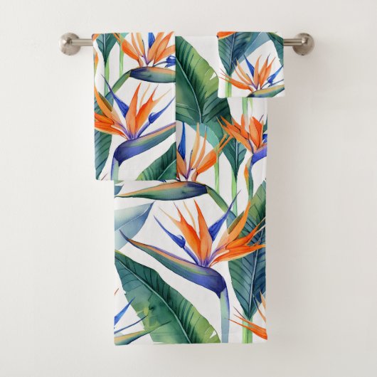 Hawaiian Aloha druckt tropisches Muster Badhandtuch Set (Insitu)