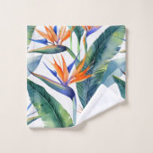 Hawaiian Aloha druckt tropisches Muster Badhandtuch Set (Waschlappen)