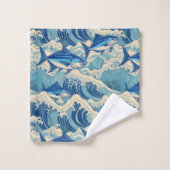 Hawaiian Aloha druckt tropisches Muster Badhandtuch Set (Waschlappen)