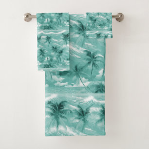 Hawaiian Aloha druckt tropisches Muster Badhandtuch Set