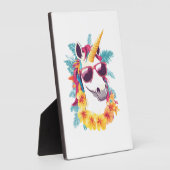 Hawaiian-Aloha-Einhorn Fotoplatte (Seite)