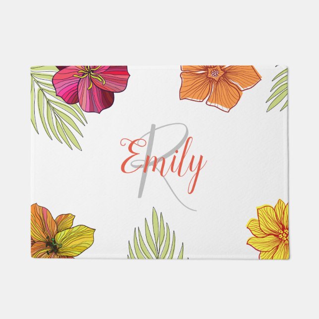 Hawaiian Aloha Floral Fußmatte (Vorderseite)