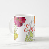 Hawaiian Aloha Floral Kaffeetasse (Vorderseite Links)