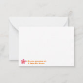 Hawaiian Aloha Grußkarte Mitteilungskarte (Rückseite)