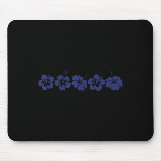 Hawaiian Aloha Hibiskus Blume Hawaii Surfer Vinta Mousepad (Vorne)