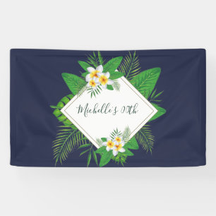 Hawaiian Aloha Luau Birthday Party Banner