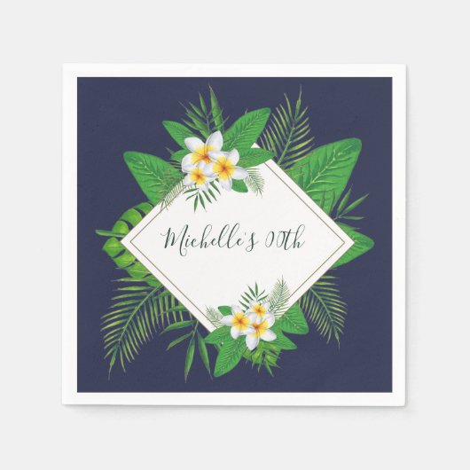 Hawaiian Aloha Luau Birthday Party Serviette (Vorderseite)