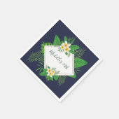 Hawaiian Aloha Luau Birthday Party Serviette (Ecke)
