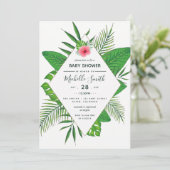 Hawaiian Aloha Luau Kinderdusche Einladung (Stehend Vorderseite)