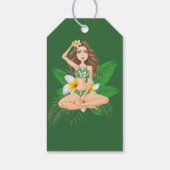 Hawaiian Aloha Luau Party Guest Favor Geschenkanhänger (Rückseite)