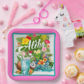 Hawaiian Aloha Pappteller (Party)