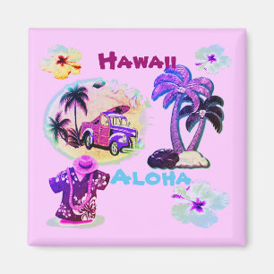 Hawaiian Aloha Style Magnet