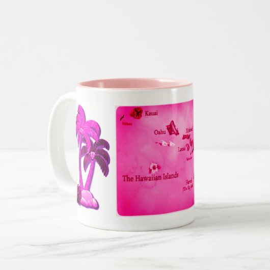 Hawaiian Aloha Style Zwei-Tone-Kaffee-Tasse Zweifarbige Tasse (Vorderseite Links)