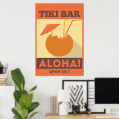 Hawaiian Aloha Tiki Bar Poster (Heimbüro)